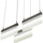 Meyda Lighting Lineal 36" LED Oil Rubbed Bronze Pendant Light With Crystal Idalight & Contrail Mist Idalight Shade