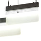 Meyda Lighting Lineal 36" LED Oil Rubbed Bronze Pendant Light With Crystal Idalight & Contrail Mist Idalight Shade