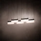 Meyda Lighting Lineal 72" LED Oil Rubbed Bronze Pendant Light With Crystal Idalight & Contrail Mist Idalight Shade