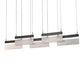 Meyda Lighting Lineal 72" LED Oil Rubbed Bronze Pendant Light With Crystal Idalight & Contrail Mist Idalight Shade