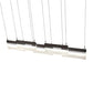 Meyda Lighting Lineal 72" LED Oil Rubbed Bronze Pendant Light With Crystal Idalight & Contrail Mist Idalight Shade