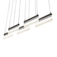 Meyda Lighting Lineal 72" LED Oil Rubbed Bronze Pendant Light With Crystal Idalight & Contrail Mist Idalight Shade