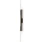 Meyda Lighting Lineal 72" LED Oil Rubbed Bronze Pendant Light With Crystal Idalight & Contrail Mist Idalight Shade