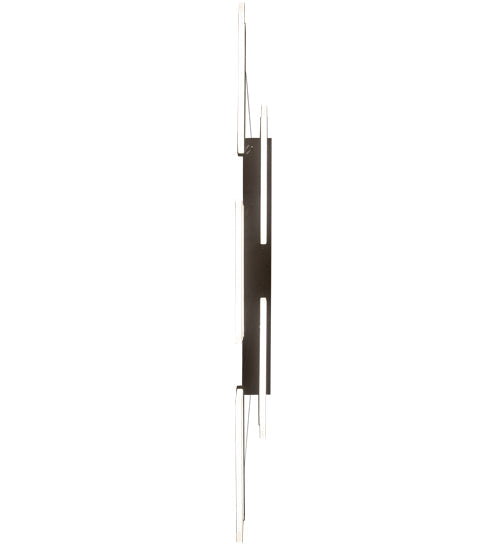 Meyda Lighting Lineal 72" LED Oil Rubbed Bronze Pendant Light With Crystal Idalight & Contrail Mist Idalight Shade
