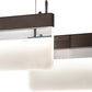 Meyda Lighting Lineal 72" LED Oil Rubbed Bronze Pendant Light With Crystal Idalight & Contrail Mist Idalight Shade