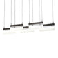 Meyda Lighting Lineal 72" LED Oil Rubbed Bronze Pendant Light With Crystal Idalight & Contrail Mist Idalight Shade