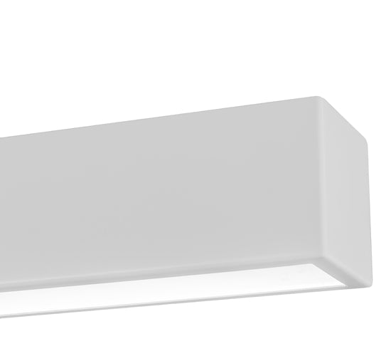 Meyda Lighting Lineal 84" LED White Wall Sconce With White Statuario Idalight Shade Glass