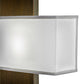Meyda Lighting Lineal Intersect 20" 2-Light Nickel Wall Sconce With White Textrene Shade