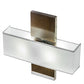 Meyda Lighting Lineal Intersect 20" 2-Light Nickel Wall Sconce With White Textrene Shade