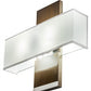 Meyda Lighting Lineal Intersect 20" 2-Light Nickel Wall Sconce With White Textrene Shade