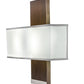 Meyda Lighting Lineal Intersect 20" 2-Light Nickel Wall Sconce With White Textrene Shade