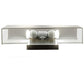 Meyda Lighting Lineal Intersect 20" 2-Light Nickel Wall Sconce With White Textrene Shade