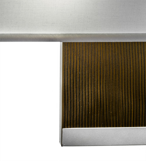 Meyda Lighting Lineal Intersect 20" 2-Light Nickel Wall Sconce With White Textrene Shade