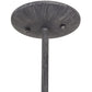 Meyda Lighting Linifolia 5" Nickel Antique Iron Gate Mini Pendant Light With Silver Mica Shade Glass