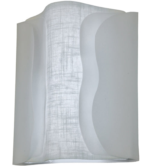 Meyda Lighting Linne 12" 3-Light LED Timeless Bronze Wall Sconce With White Fabric Wrap Shade