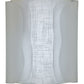 Meyda Lighting Linne 12" 3-Light LED Timeless Bronze Wall Sconce With White Fabric Wrap Shade