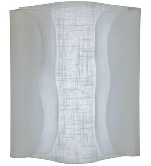 Meyda Lighting Linne 12" 3-Light LED Timeless Bronze Wall Sconce With White Fabric Wrap Shade