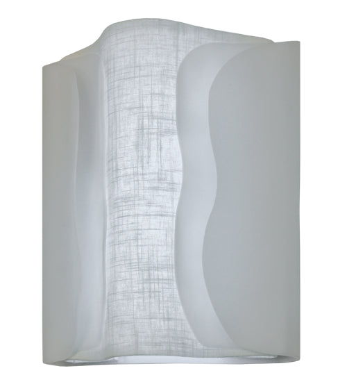 Meyda Lighting Linne 12" 3-Light LED Timeless Bronze Wall Sconce With White Fabric Wrap Shade