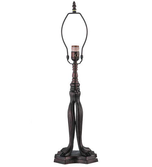 Meyda Lighting Lionfoot 16" Mahogany Bronze Long-Legged Table Lamp Base