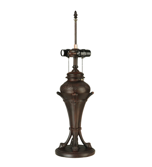 Meyda Lighting Lionfoot 26" 2-Light Mahogany Bronze Table Lamp Base