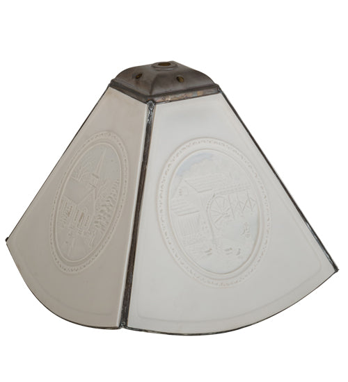 Meyda Lighting Lithophane 12" Americana White Shade