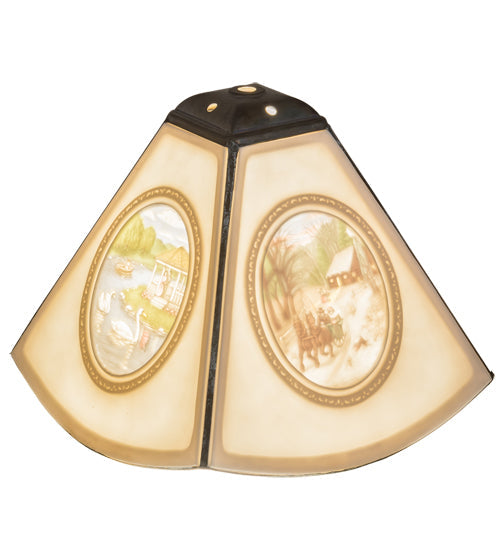 Meyda Lighting Lithophane 12" Americana White Shade