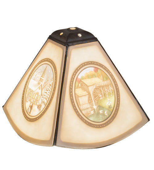 Meyda Lighting Lithophane 12" Americana White Shade