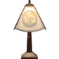 Meyda Lighting Lithophane 17" Antique Americana Accent Table Lamp With White Shade Glass
