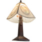 Meyda Lighting Lithophane 17" Antique Americana Accent Table Lamp With White Shade Glass
