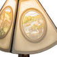 Meyda Lighting Lithophane 17" Antique Americana Accent Table Lamp With White Shade Glass