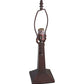 Meyda Lighting Lithophane 17" Antique Americana Accent Table Lamp With White Shade Glass