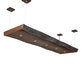 Meyda Lighting Live Edge Walnut 93" 5-Light Natural Wood Island Pendant Light