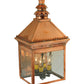 Meyda Lighting Locke 11" 4-Light Natural Copper Wall Sconce With Clear Seeded Shade Glass