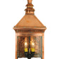 Meyda Lighting Locke 11" 4-Light Natural Copper Wall Sconce With Clear Seeded Shade Glass
