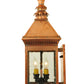 Meyda Lighting Locke 11" 4-Light Natural Copper Wall Sconce With Clear Seeded Shade Glass