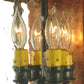 Meyda Lighting Locke 11" 4-Light Natural Copper Wall Sconce With Clear Seeded Shade Glass