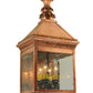 Meyda Lighting Locke 11" 4-Light Natural Copper Wall Sconce With Clear Seeded Shade Glass