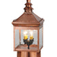 Meyda Lighting Locke 14" 4-Light Raw Copper Post Mount Light With Clear Spectrum Seedy Shade Glass