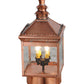 Meyda Lighting Locke 14" 4-Light Raw Copper Post Mount Light With Clear Spectrum Seedy Shade Glass