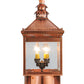 Meyda Lighting Locke 14" 4-Light Raw Copper Post Mount Light With Clear Spectrum Seedy Shade Glass
