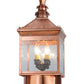 Meyda Lighting Locke 14" 4-Light Raw Copper Post Mount Light With Clear Spectrum Seedy Shade Glass