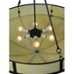 Meyda Lighting Lone 36" 6-Light Timeless Bronze Inverted Pendant Light With Creme Carrare Idalight Shade Glass
