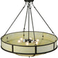 Meyda Lighting Lone 36" 6-Light Timeless Bronze Inverted Pendant Light With Creme Carrare Idalight Shade Glass