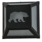 Meyda Lighting Lone Bear 10" Black Wall Sconce With Clear Seeded Shade Glass