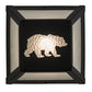 Meyda Lighting Lone Bear 10" Black Wall Sconce With Clear Seeded Shade Glass