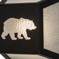 Meyda Lighting Lone Bear 10" Black Wall Sconce With Clear Seeded Shade Glass