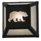 Meyda Lighting Lone Bear 10" Black Wall Sconce With Clear Seeded Shade Glass
