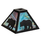 Meyda Lighting Lone Bear 10" Textured Black Frame With Jade Purple Shade