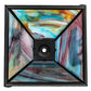 Meyda Lighting Lone Bear 10" Textured Black Frame With Jade Purple Shade
