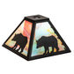 Meyda Lighting Lone Bear 10" Textured Black Frame With Jade Purple Shade